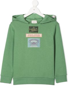 Gucci Kids худи с нашивкой-логотипом