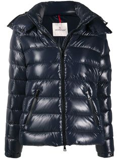 Moncler пуховик с нашивкой-логотипом
