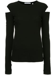 Helmut Lang футболка с длинными рукавами и прорезями