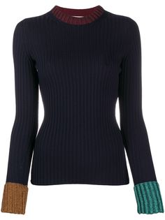 LANVIN джемпер с контрастными манжетами