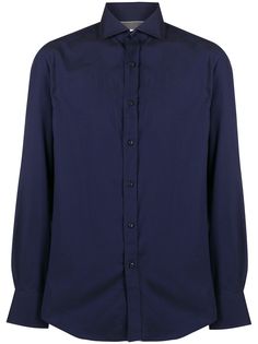 Brunello Cucinelli рубашка узкого кроя с заостренным воротником