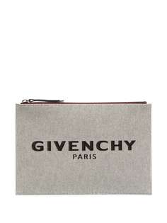 Givenchy парусиновый клатч с логотипом
