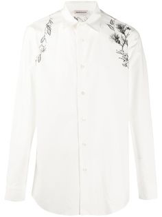 Alexander McQueen рубашка с принтом