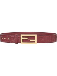 Fendi ремень с тисненым логотипом и монограммой