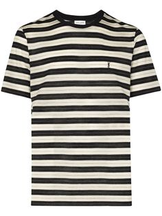 Saint Laurent полосатая футболка