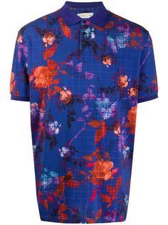Etro рубашка поло с цветочным принтом