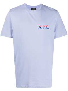 A.P.C. футболка с круглым вырезом и логотипом