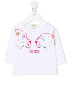 Kenzo Kids футболка с принтом