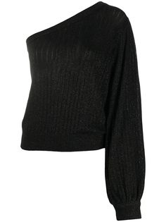 MSGM трикотажный топ асимметричного кроя
