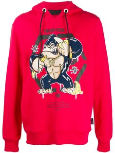 Philipp Plein толстовка King Plein Gorilla с капюшоном
