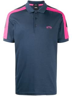 BOSS рубашка поло с отделкой в полоску