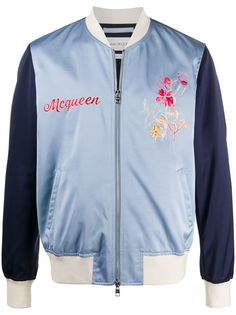 Alexander McQueen бомбер с вышивкой