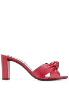 Saint Laurent Bianca ruched 80mm mules