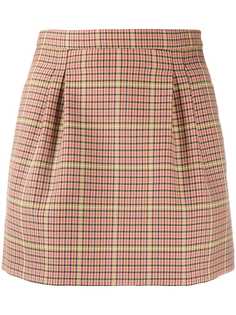 RedValentino юбка прямого кроя в ломаную клетку