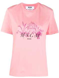 MSGM футболка с графичным принтом