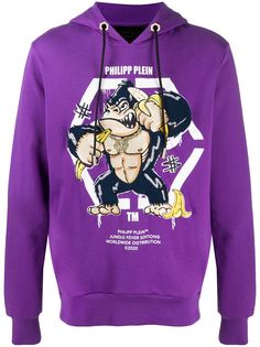 Philipp Plein толстовка King Plein Gorilla с капюшоном