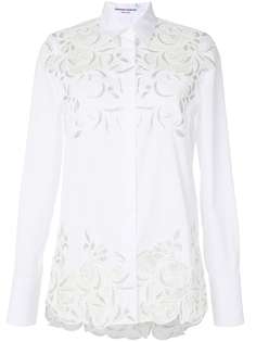 Ermanno Scervino удлиненная рубашка с цветочной вышивкой
