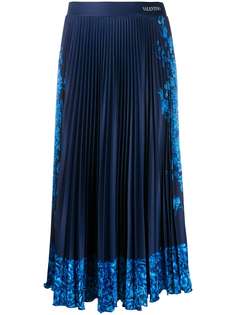 Valentino юбка Bluegrace Bouquet со складками