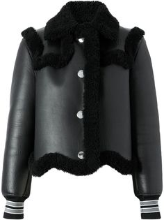 Burberry куртка с полосатыми манжетами