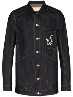 sulvam джинсовая куртка с логотипом