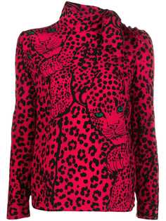 RedValentino топ с принтом Leo Panther