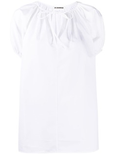 Jil Sander блузка с вырезами и рукавами кап