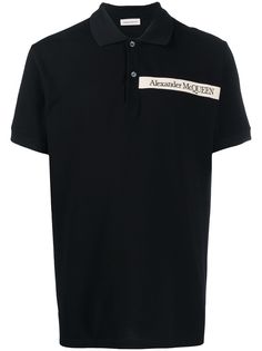 Alexander McQueen рубашка поло из ткани пике с логотипом