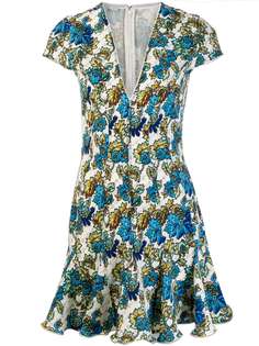 Stella McCartney платье с цветочным принтом и оборками
