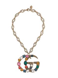 Gucci Pre-Owned колье с массивной подвеской GG 2019-го года