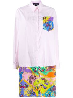 Versace Jeans Couture платье-рубашка с узором пейсли