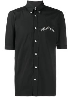 Alexander McQueen рубашка поло с вышитым логотипом