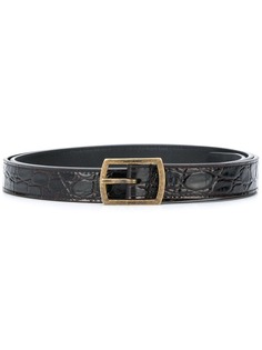 Saint Laurent ремень с тиснением под кожу крокодила