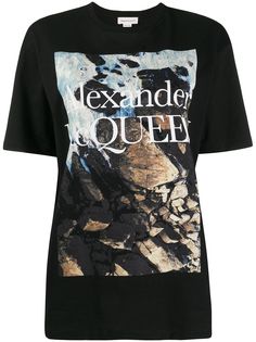 Alexander McQueen футболка с графичным принтом