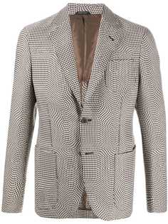 Giorgio Armani однобортный пиджак в ломаную клетку