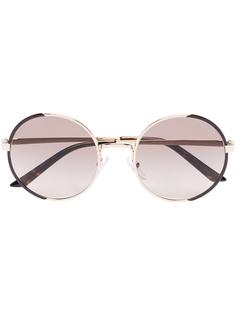 Prada Eyewear солнцезащитные очки в круглой оправе