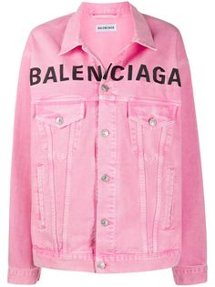 Balenciaga джинсовая куртка с вышитым логотипом