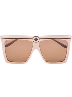 Gucci Eyewear солнцезащитные очки в массивной оправе
