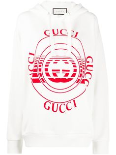 Gucci худи со спущенными плечами и логотипом