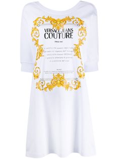 Versace Jeans Couture платье-свитер с логотипом