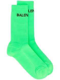 Balenciaga носки с отделкой в рубчик и логотипом