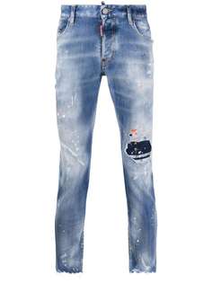 Dsquared2 джинсы скинни с эффектом потертости
