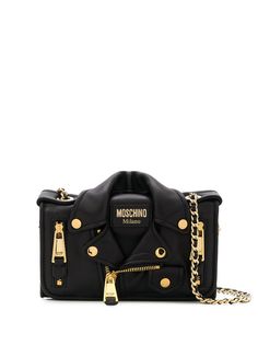 Moschino сумка через плечо в форме байкерской куртки