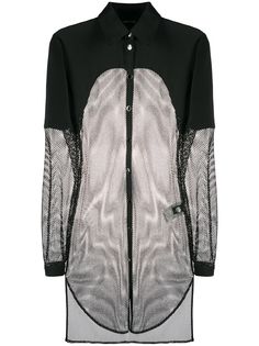 Just Cavalli сетчатая рубашка оверсайз