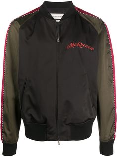 Alexander McQueen куртка-бомбер с вышивкой