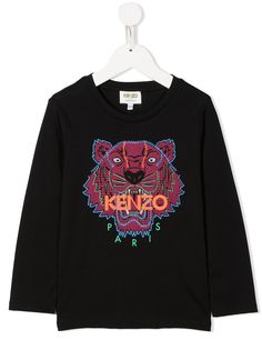 Kenzo Kids топ с графичным принтом Tiger