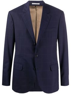 Brunello Cucinelli однобортный пиджак в клетку