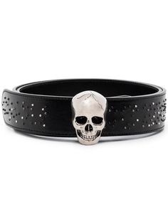 Alexander McQueen ремень с пряжкой Skull