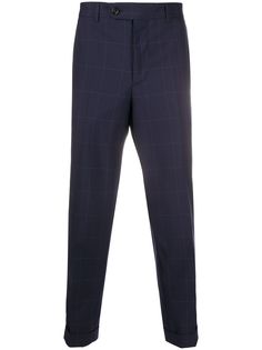 Brunello Cucinelli клетчатые брюки прямого кроя