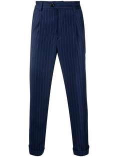Brunello Cucinelli укороченные брюки в тонкую полоску