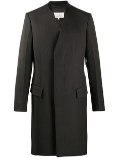 Maison Margiela твиловое пальто без воротника